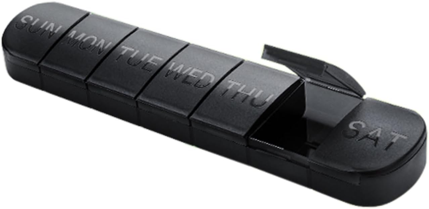 New Weekly Pill Organizer 7 Compartments PP Plastic Storage Box Custom Logo Color Portable Pill Case 7 Days Pill Box (Red)