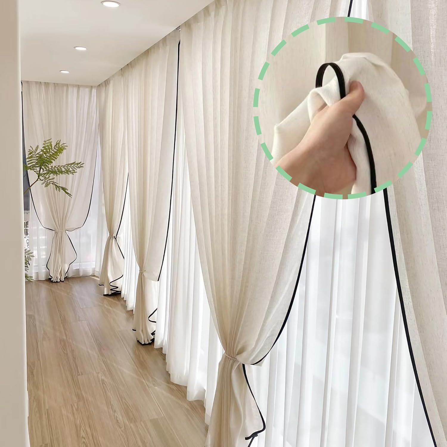 1/2 Inch Double Fold Bias Tape, 30 Yards Bias Binding Tape Fabric Tape for Sewing Piping Hemming Quilting Seaming(Black) image number 4