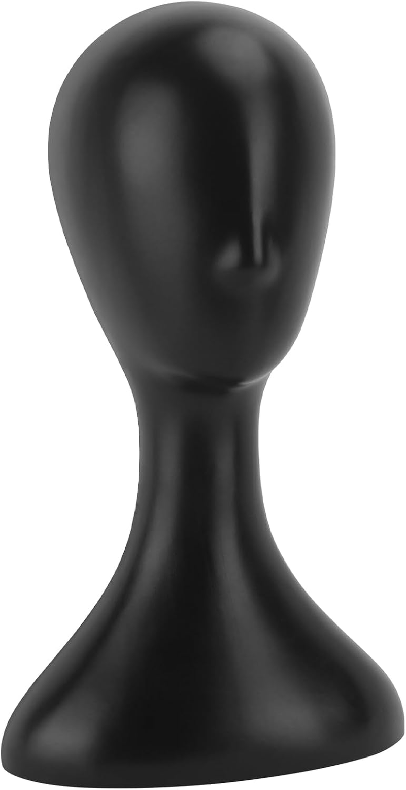 Youngly 40Cm Plastic Female Mannequin Wig Hat Scarf Manikin Head Model Display Stand Training Head (White)