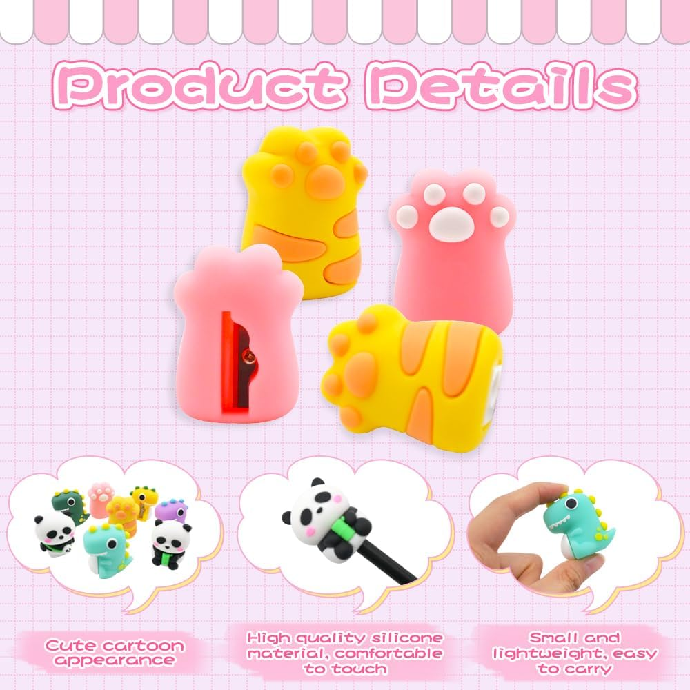 8PCS Pencil Sharpeners, Cute Pencil Sharpener for Kids, Kawaii Pencil Sharpeners Manual, Handheld Pencil Sharpener, Creative Cartoon Pencils Sharpener School Home Office Supply