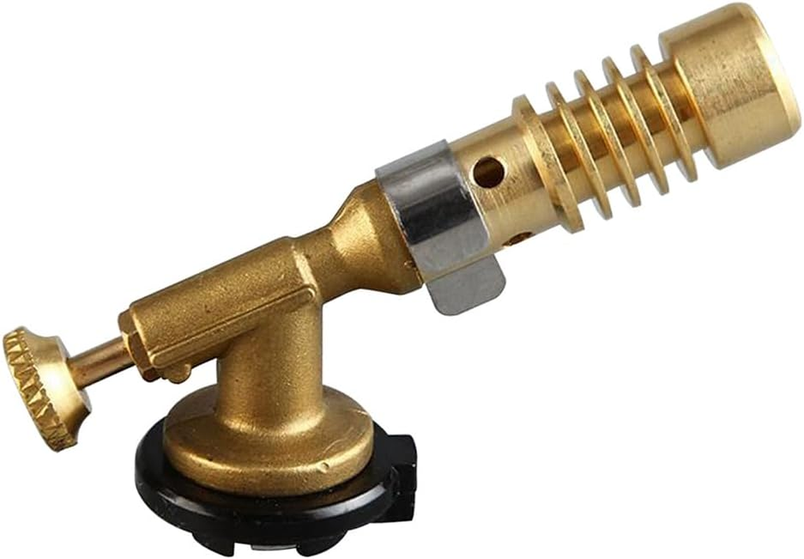 Gas Welding Torch, Portable Copper Blow Torch Adjustable High Temperature Flame Gun Accessory for Soldering Cooking Brazing image number 1