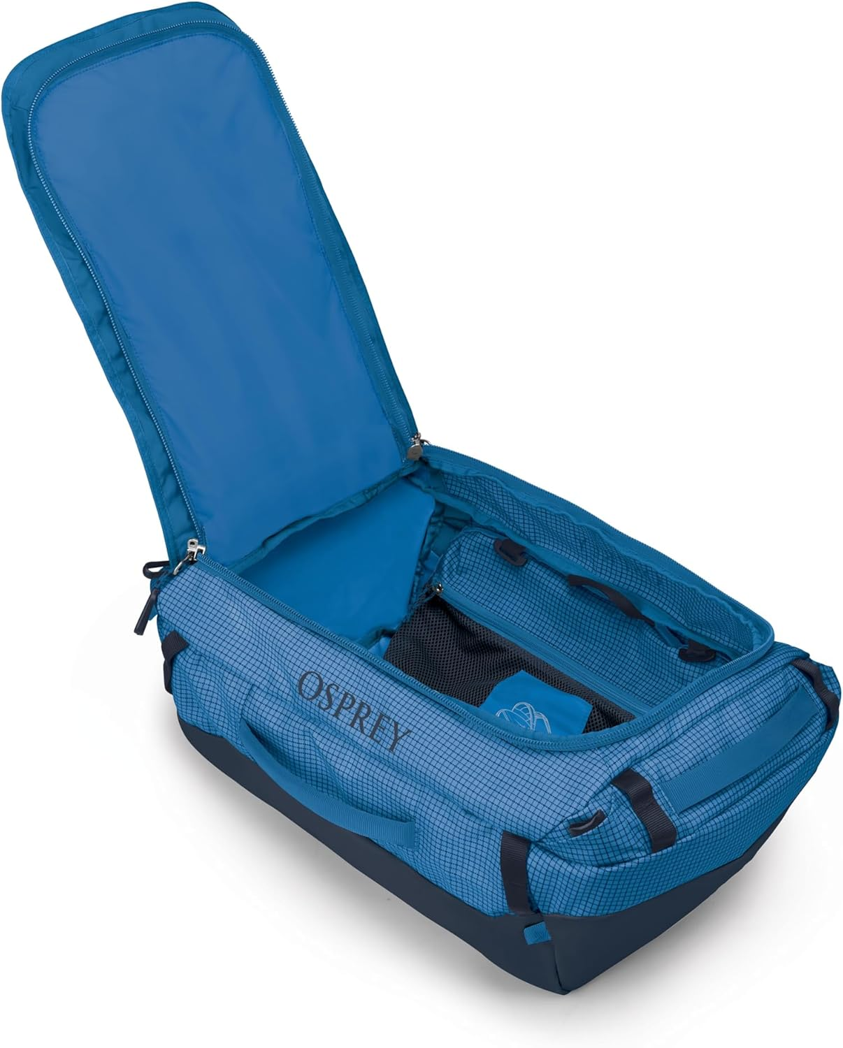 Osprey Transporter Travel Duffel Bag, Blue Flame/Nocturnal Blue, 40L image number 7