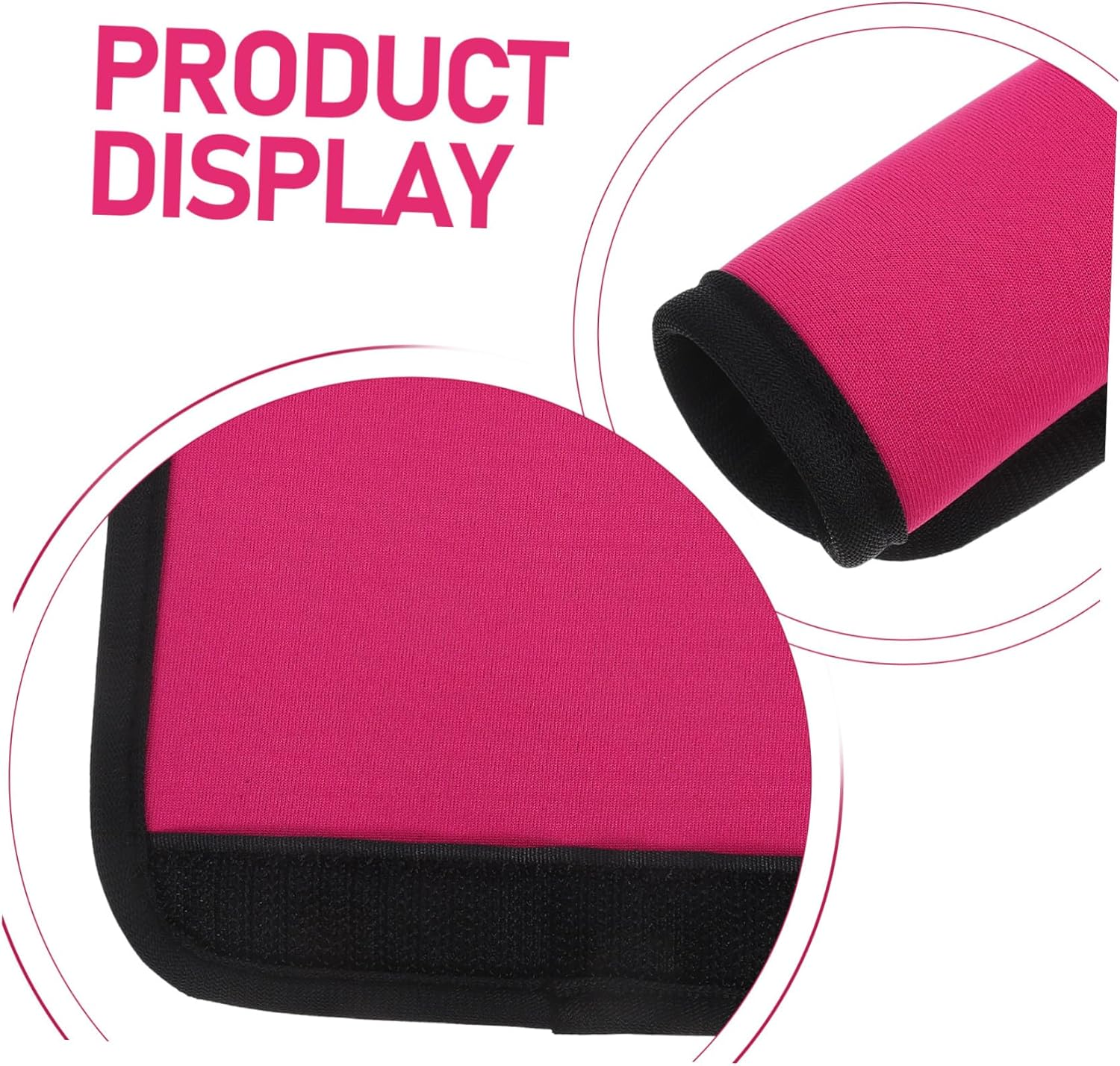 DIKACA Neoprene Luggage Handle Wraps Pink Hand Protector Cover for Suitcase Grip Easy to Install Travel Accessory Multi-Functional Hand Guard for Camping Business Trips Hiking image number 5