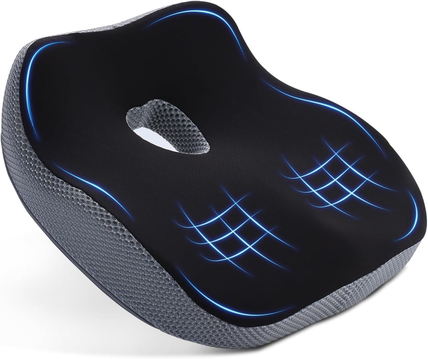 Large Seat Cushion, Memory Foam Coccyx Pain Relief Pillow for Office Chair & Car, Ergonomic Support for Sciatica, Tailbone & Hip Pain, Non-Slip Comfort for Wheelchair image number 1