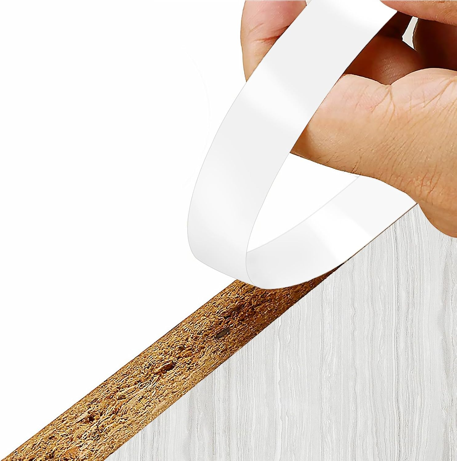 White Self-Adhesive Veneer Edging Strip,Furniture Edge Banding Trim,Kitchen Worktop Tape Skin-Feel,1Cm X 10M image number 6