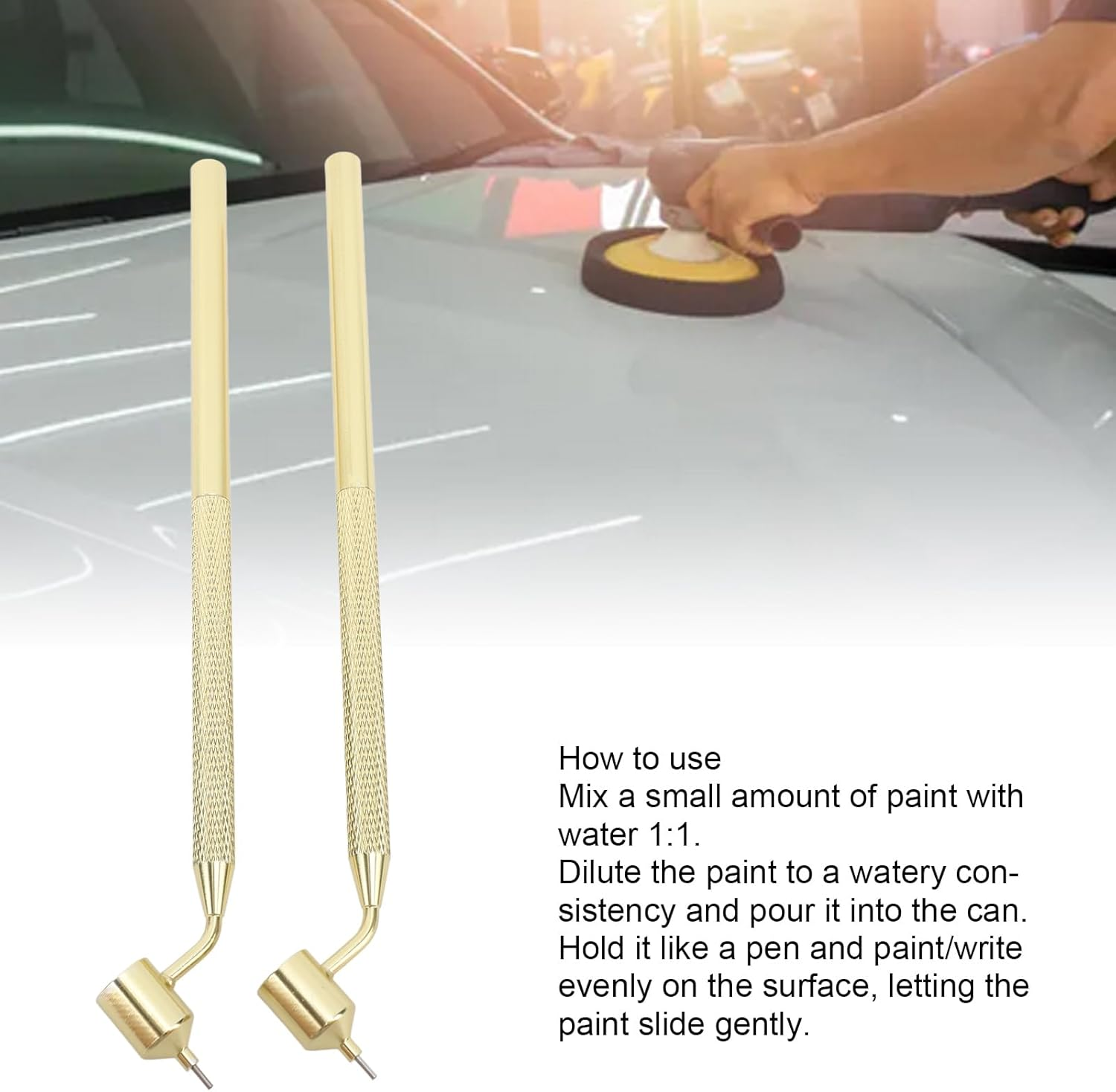 2Pcs 0.5Mm 0.7Mm Fluid Writer Paint Applicator Pen, Fluid Writer Paint Applicator Pen, Touch up Paint for Scratch Repair