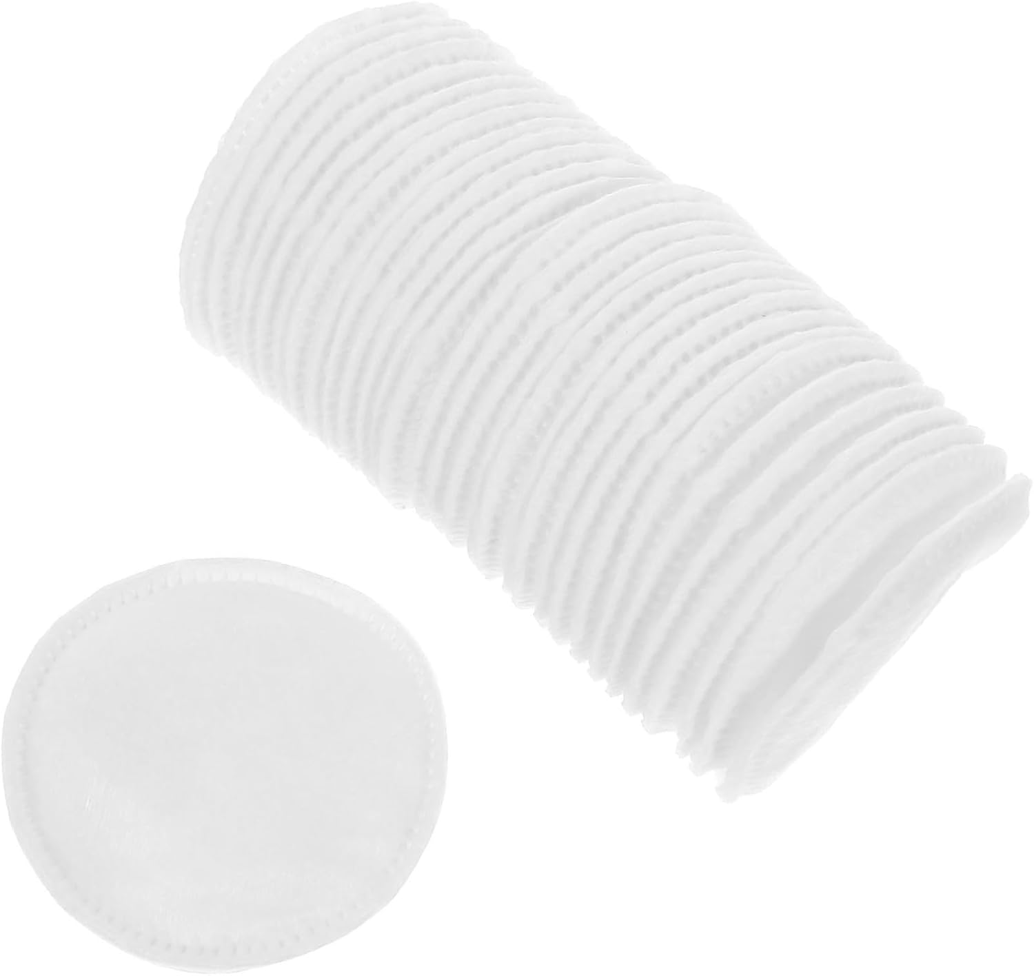 200Pcs Reusable Makeup Remover Pads Soft round Cleansing Cushions for Sensitive Skin for Eye Makeup More White Cotton Pads Opp Bag image number 3