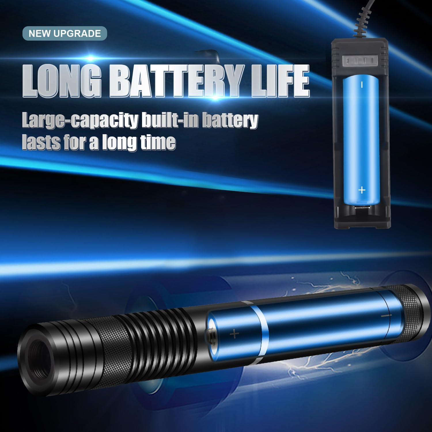 Rechargeable Green Laser Pointer High Power, Long Range Laser Pointer Green Visible Beam for Astronomy, Architecture, Outdoor Adventures image number 4