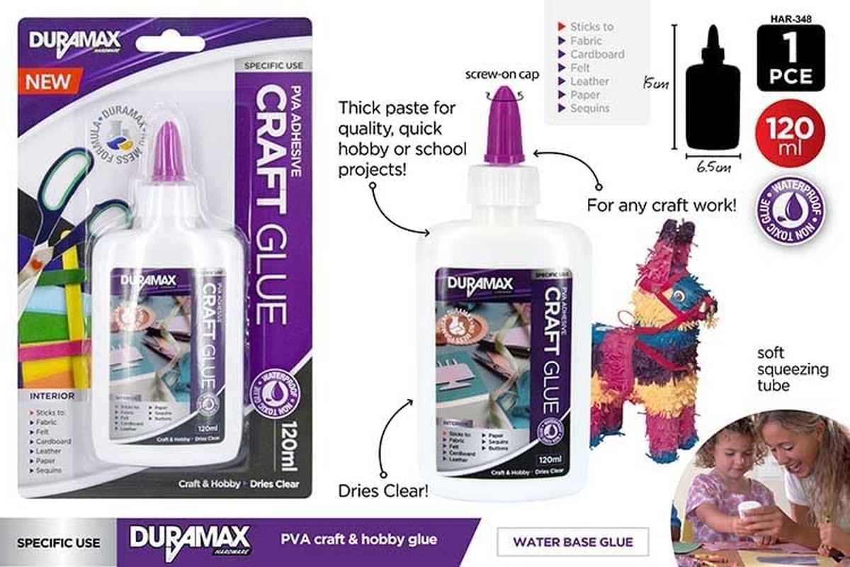 Duramax PVA Adhesive Craft Glue 120 Ml, White image number 1