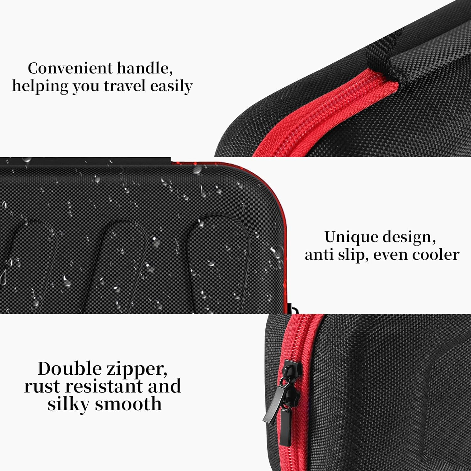 LUPAPA Carrying Case Compatible with Switch 2(2025) -Multifunctional Storage Box with 20 Game Card Slots Portable Storage Bag for Accessories, Protective Travel Handbag EVA Hard Bag (Red) image number 1