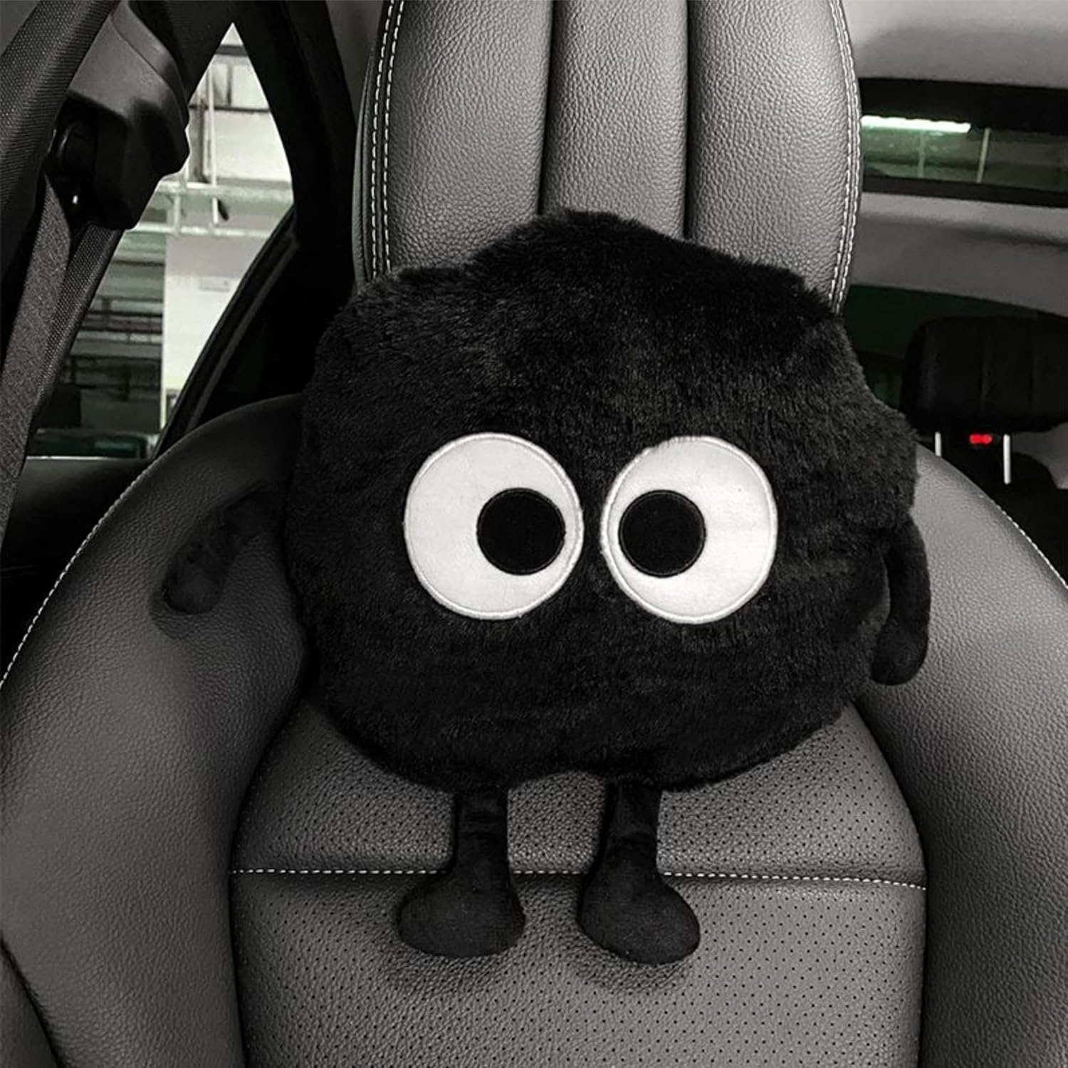 Car Headrest Pillow 2PCS Cute Big-Eyed Sprite Car Headrest Pillows Travel Neck Pillow Comfortable Neck Support - Plush Comfort Neck Cushions for Cars, Home & Office image number 1
