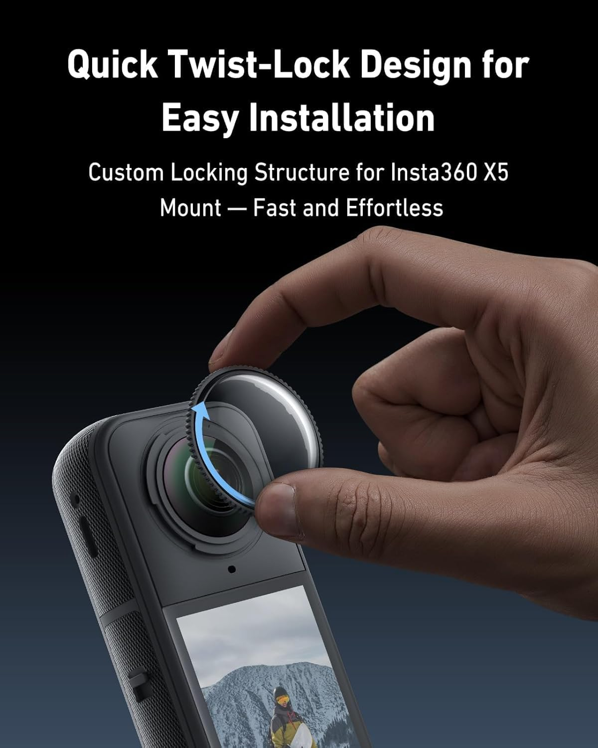 Lens Guard for Insta360 X5, Lens Protector Removable Protective Lens Cover for Insta 360 X5 Accessories, Drop Resistant 9H Hardness High Transmittance, Waterproof Dustproof (PC Material) image number 4