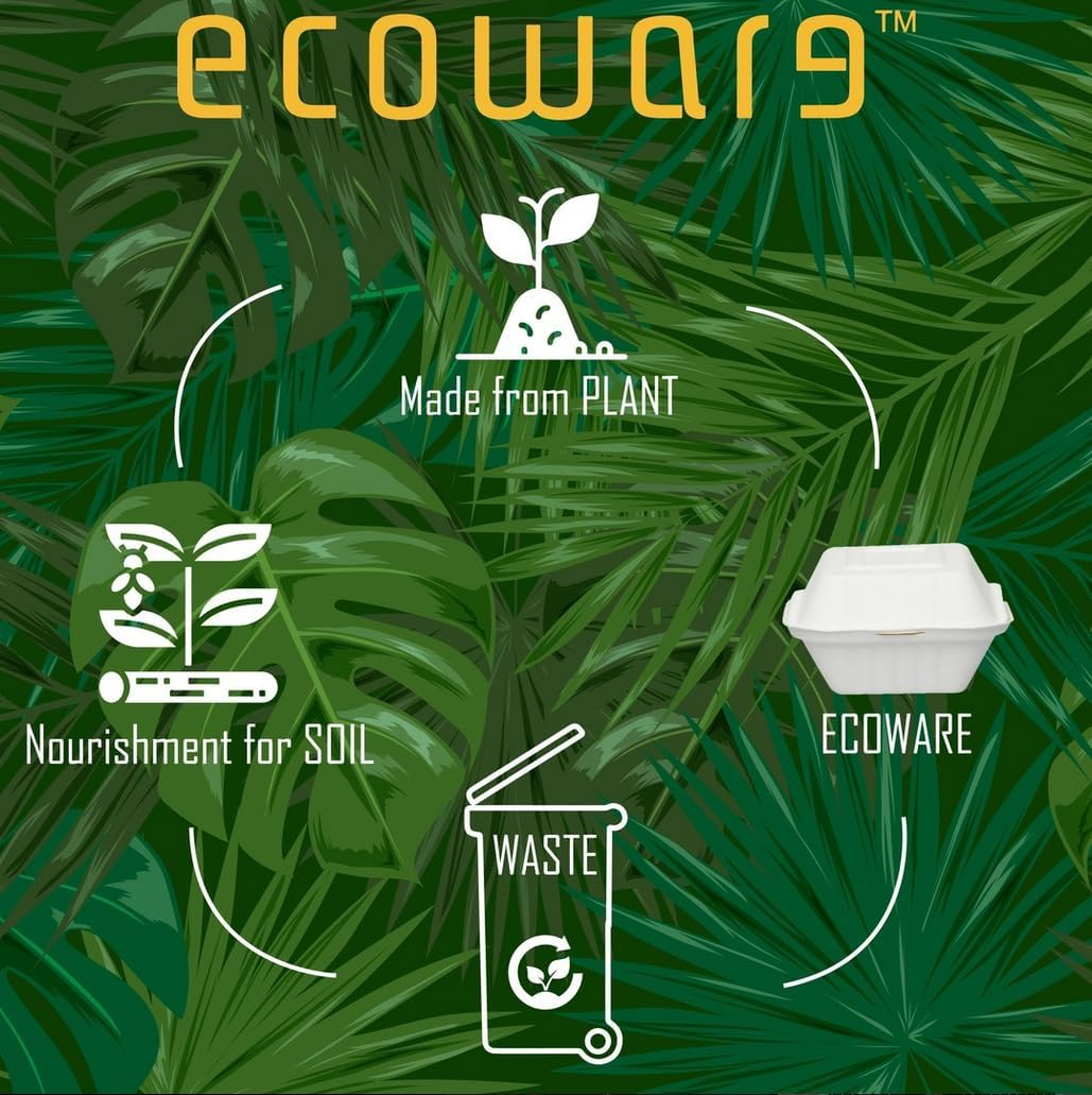 Strong Ecoware&reg; 16Cm (6.3Inch) Spork - (Pack of 50) | 100% Natural, Biodegradable & Compostable Disposable Forks | Toxic Free image number 4