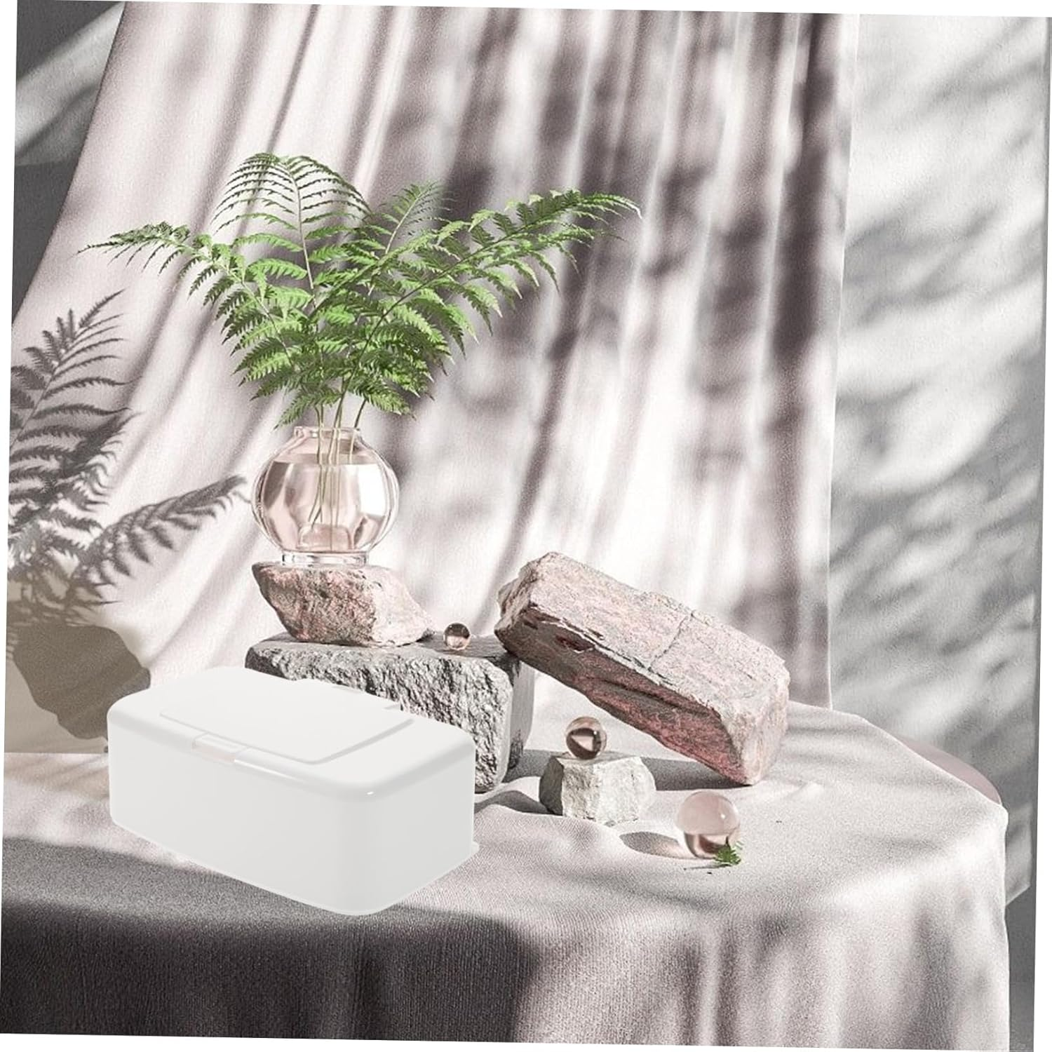 SHOWERORO 2Pcs Wipes Case Portable Wipes Storage Organizer Box Small Organizer Easy to Move