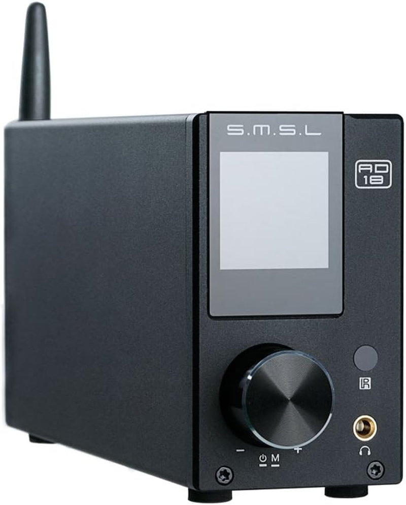 S.M.S.L AD18 Audio Hifi Stereo Amplifier with Bluetooth 4.2 Supports Apt-X,Usb DSP Full Digital Power Amplifier 2.1 Small 80Wx2 Class D Amplifier with Subwoofer Output