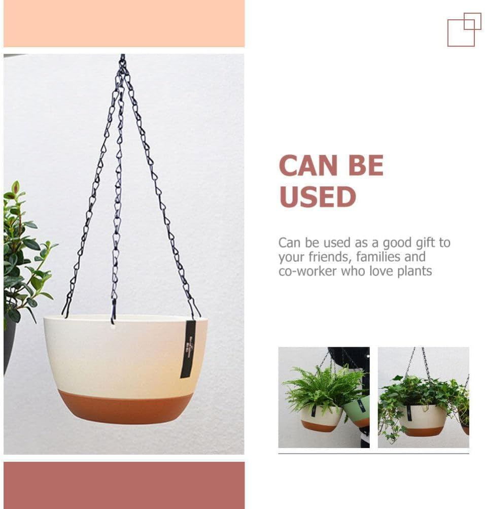 Kisangel 2 Packs Hanging Planter Pot Hanging Basket Hanging Planter Scindapsus Flowerpot for Self Watering Basket image number 5