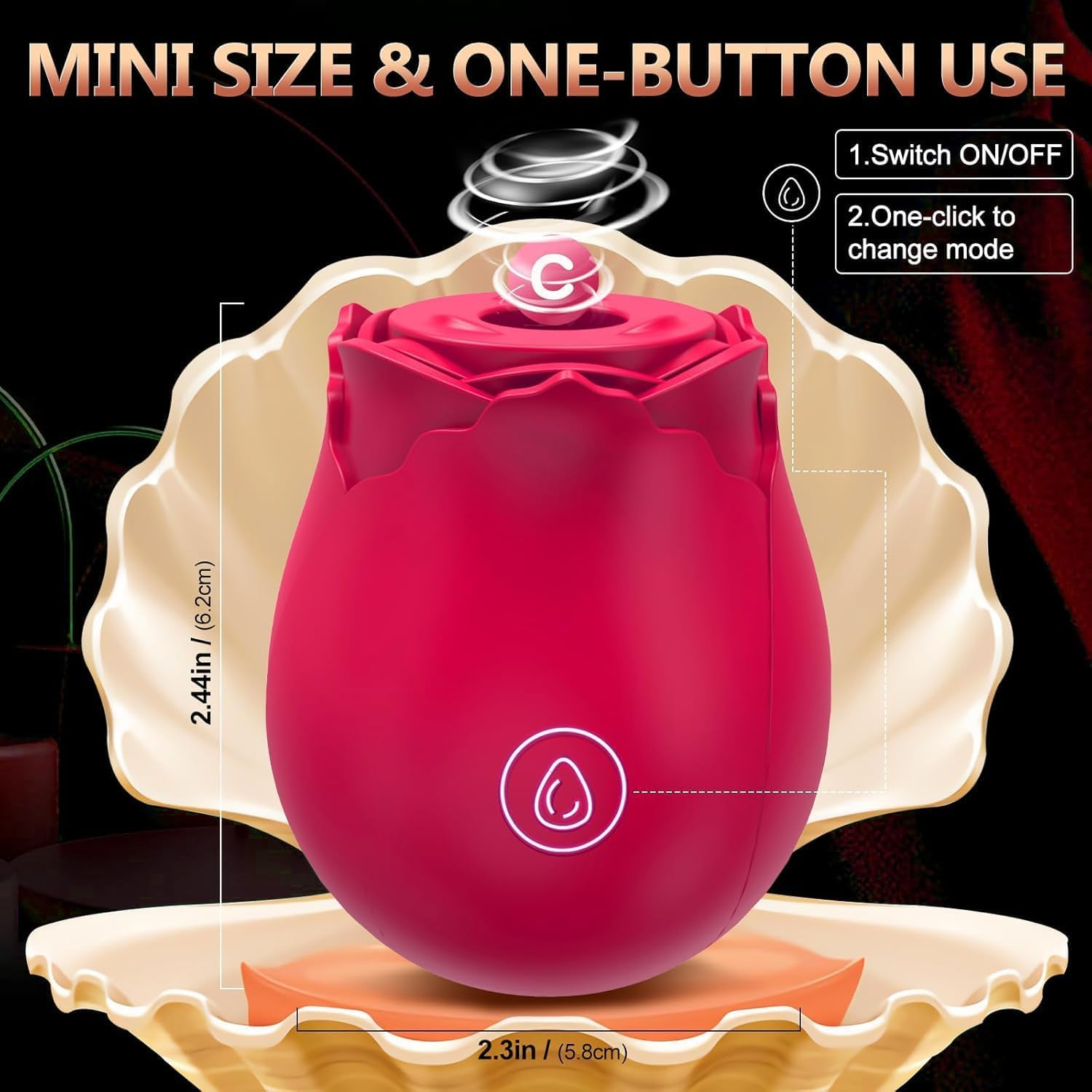 Sex Toys Vibrator Rose Toy Clit Sucker 10 Suction Modes Vibrator for Women, Adult Sex Toy with Powerful Stimulation, Sexual Wellness Products for Clitoral & Vaginal Pleasure (Red-Mg1) image number 5