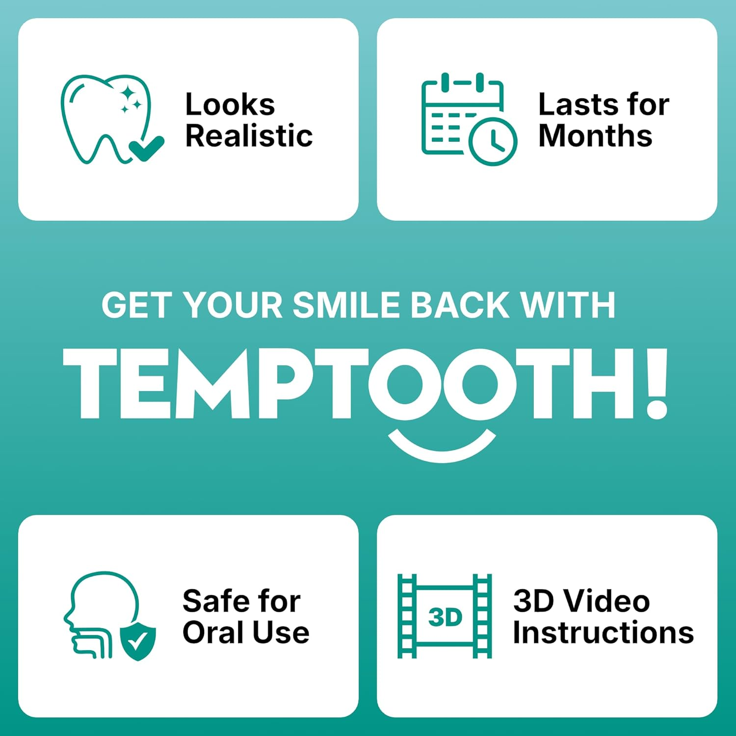 Temptooth Tooth Replacement Product with Coloring Material image number 4