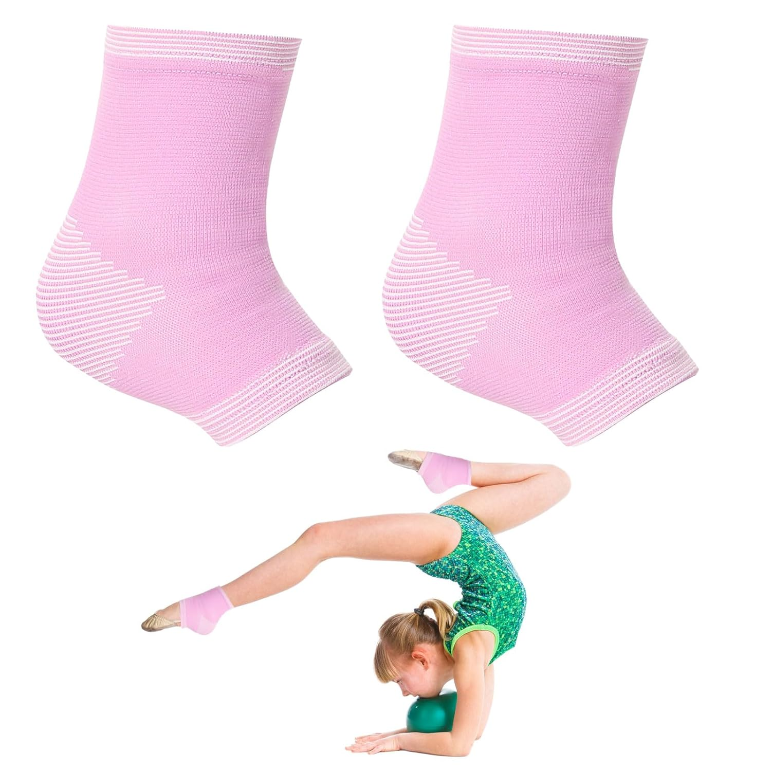 Ankle Brace Kids, 2 Pcs Ankle Support, Ankle Braces, Ankle Strap, Boys and Girls Compression Socks, Breathable Ankle Sleeves for Running, Dancing, Football, Basketball, Pain Relief (7-12 Age) image number 3