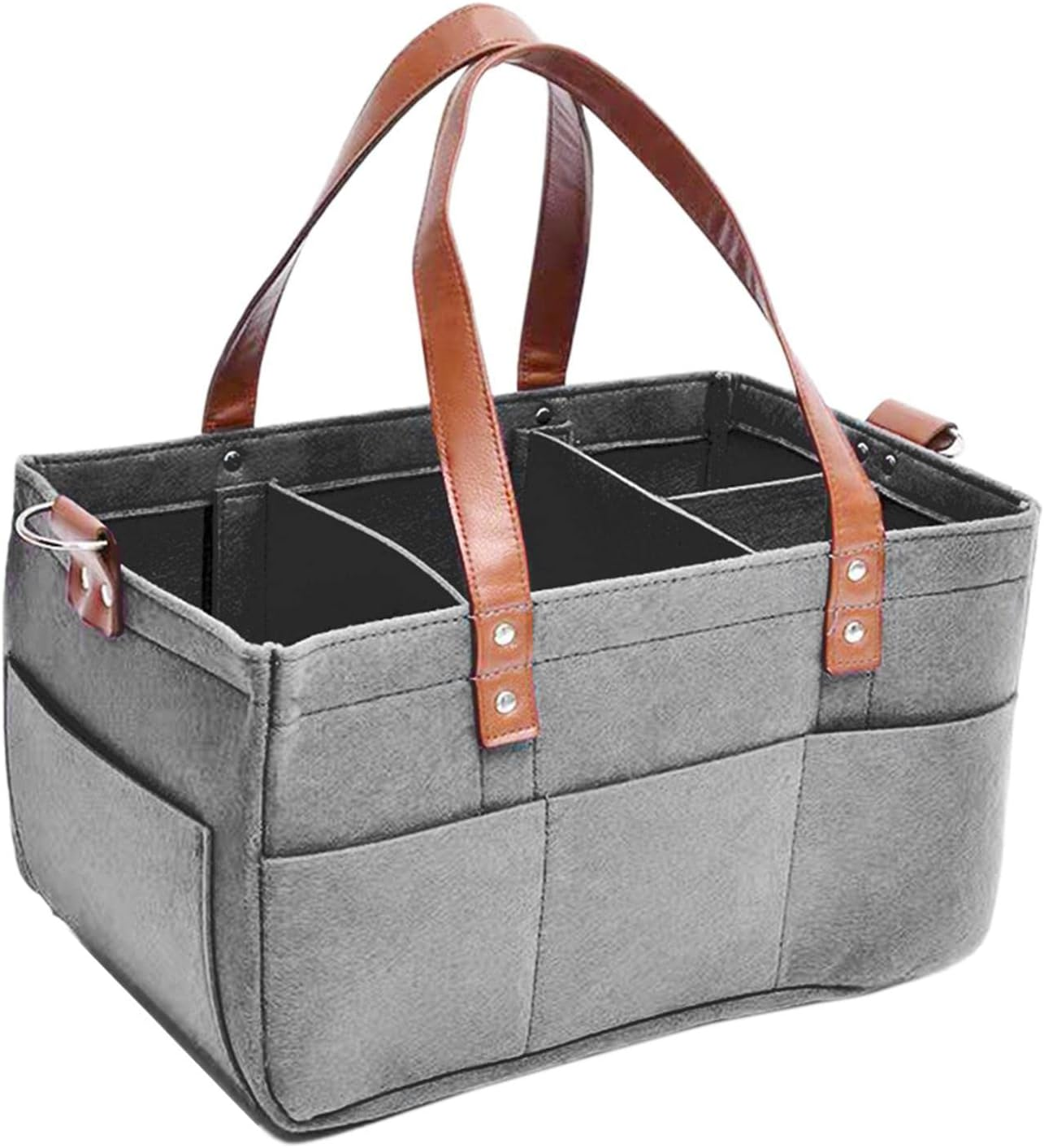 Large Capacity Baby Diaper Caddy Organizer, Nursery Storage Bin, Diaper Caddy Organizer with Multiple Compartments Handles, Portable Large Baby Basket, Nursery Baby Organizer for Travel