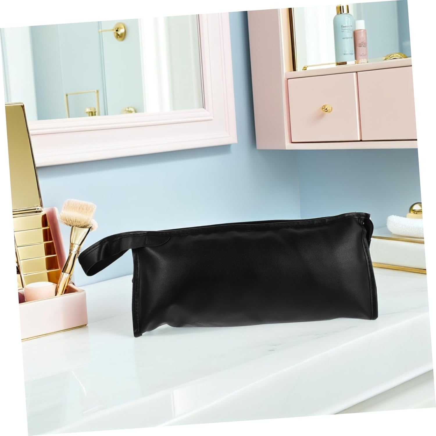 Portable Hair Dryer Storage Case with Padded Interior Compact Travel Organizer Bag for Hair Styling Tools Lightweight for Curling Irons and Dryers image number 4