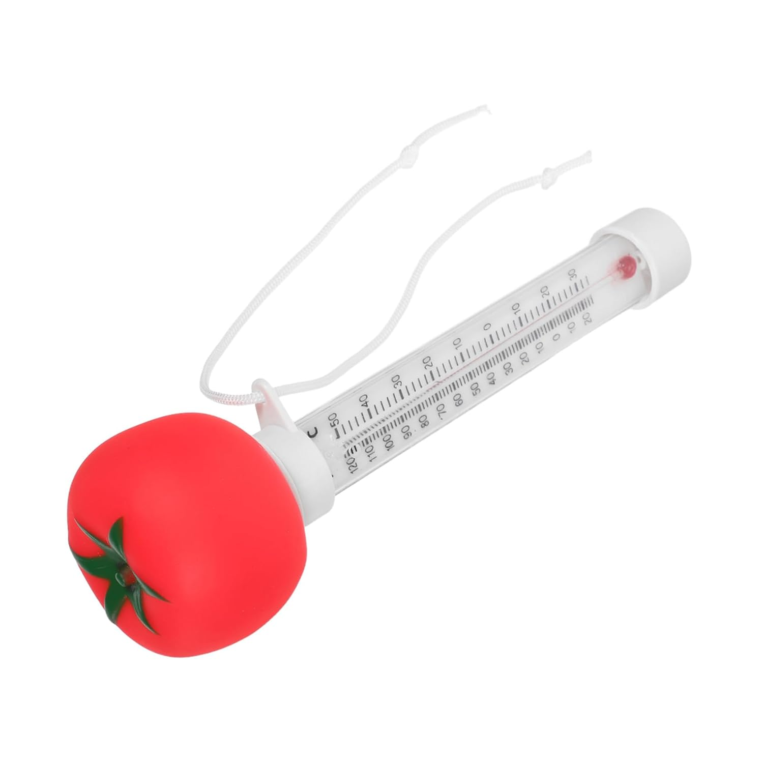 VANZACK Floating Tomato Pool Thermometer with Large Display Accurate Water Temperature Gauge for Indoor Outdoor Pools Spas Hot Tubs Cartoon Design for Safe Bath and Swimming image number 1