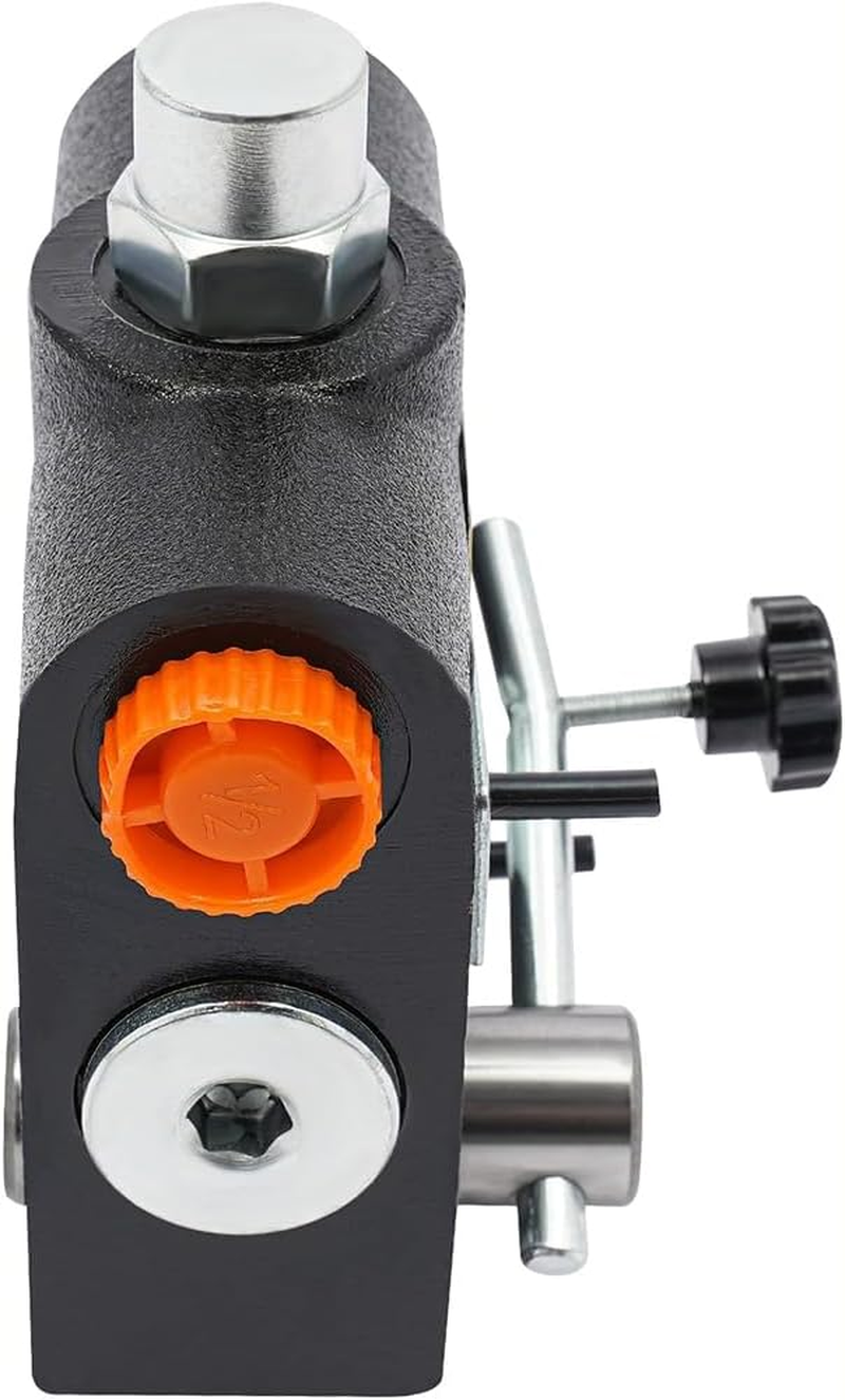 Hydraulic Adjustable Variable Flow Control Valve, 0-16 GPM Directional Control Valve, 500-3000 PSI Pressure Relief Valve, 1/2 Inch NPT Port, LKF-60 Black,1 image number 3