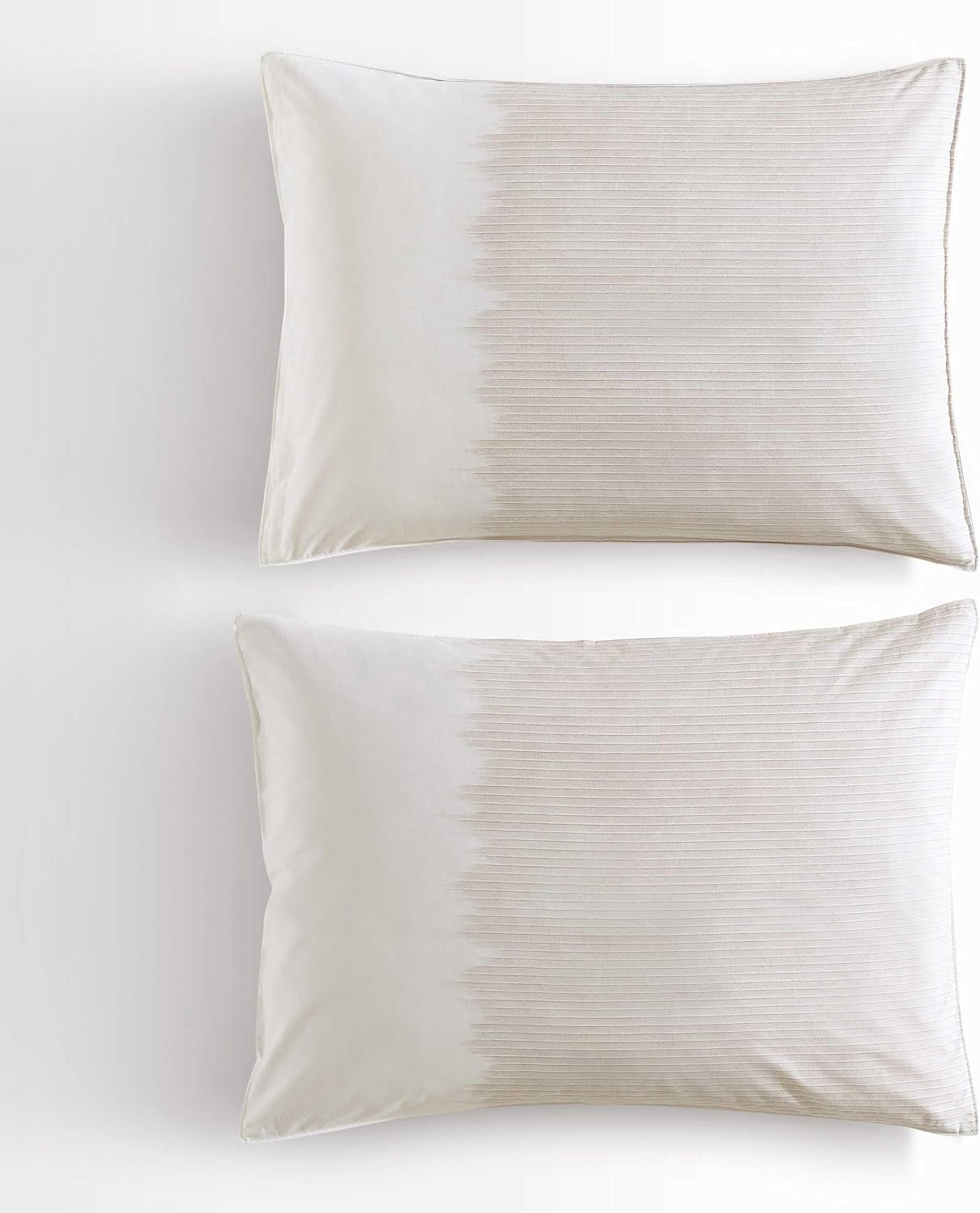 Calvin Klein - King Duvet Cover Set, Soft Cotton Percale Bedding, Ikat Pinstripe Home Decor (Neutral Pink, King) image number 1