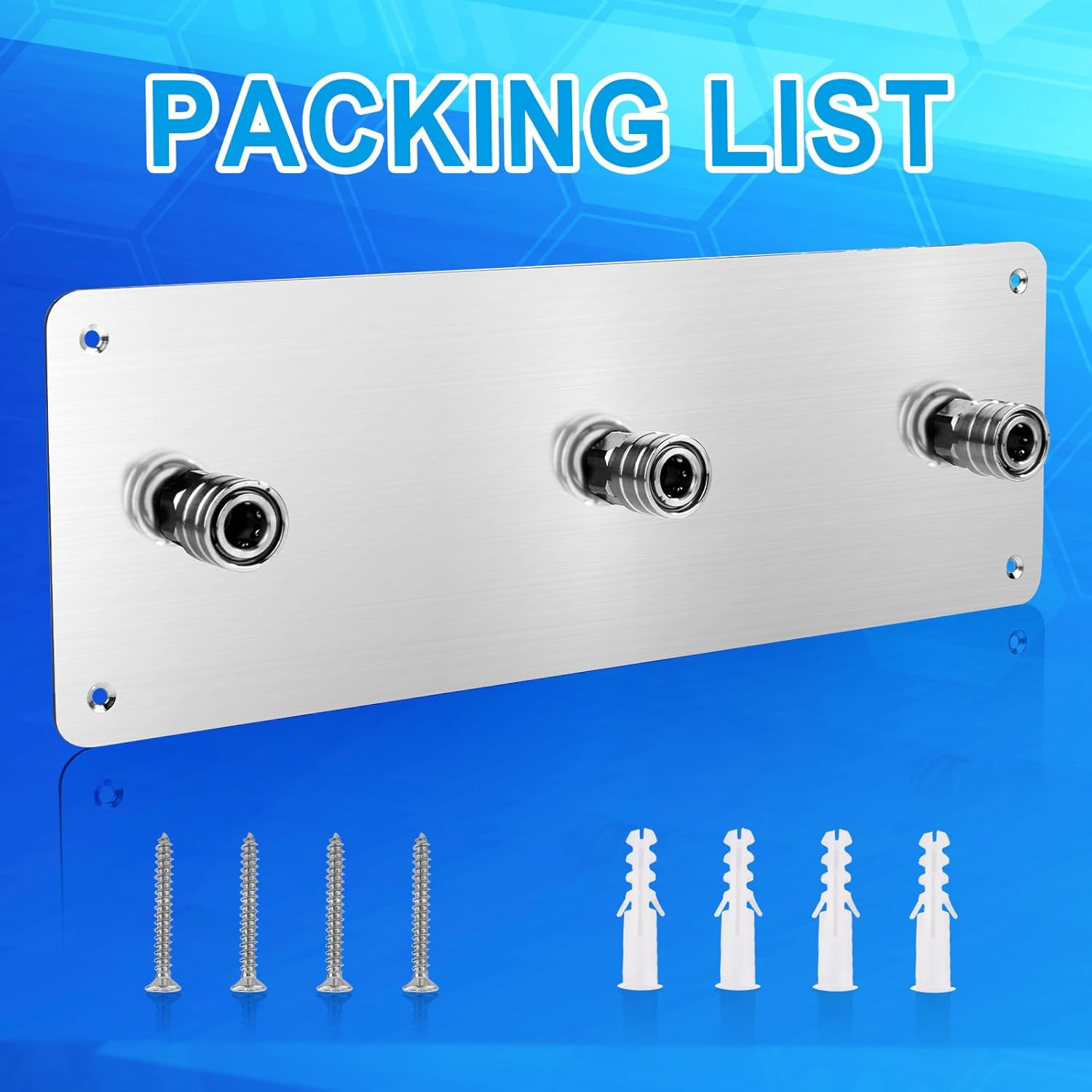 Pressure Washer Foam Cannon Holder, Stainless Steel Pressure Washer Nozzle Tip Holder for 1/4" Interface Wall-Mounted Pressure Washer Tool Holder Pressure Washer Accessories Storage image number 5