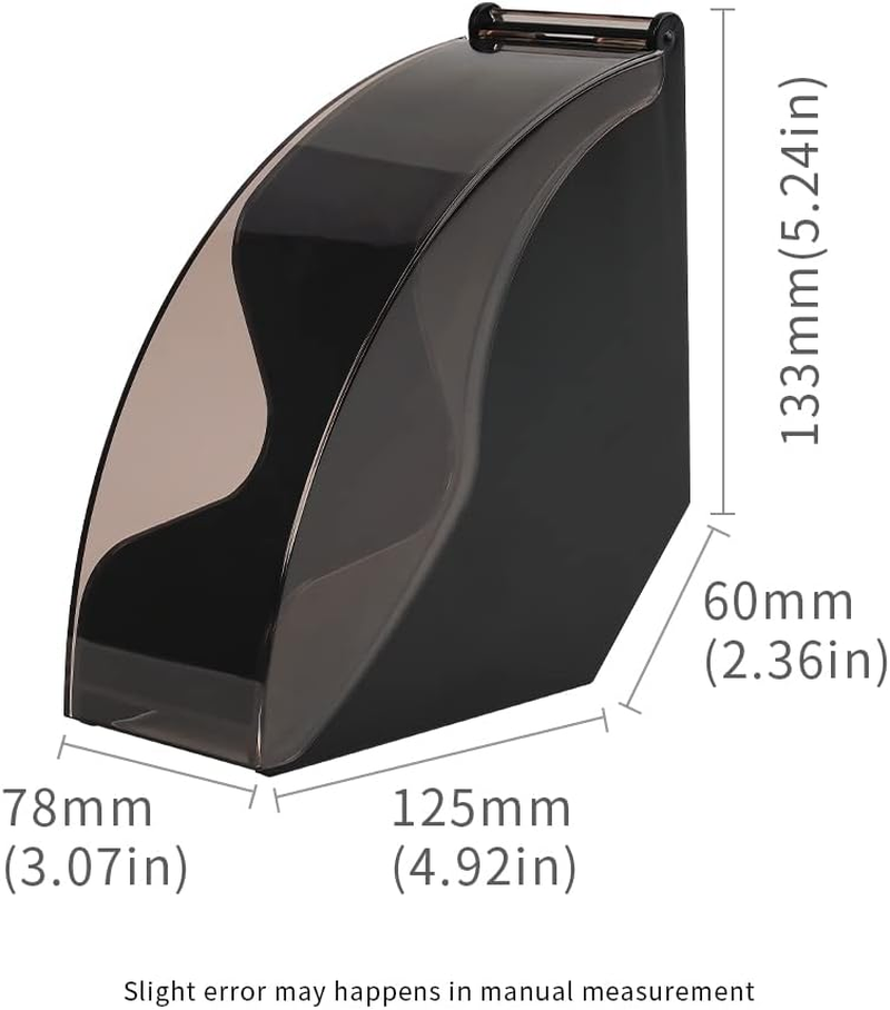Watchget Coffee Filter Holder, Coffee Filter Box with Dustproof Cover, Plastic Filter Paper Holder Dispenser for Home,Cafe,Office Storage for V60 and Cone Coffee Filters, Black image number 6