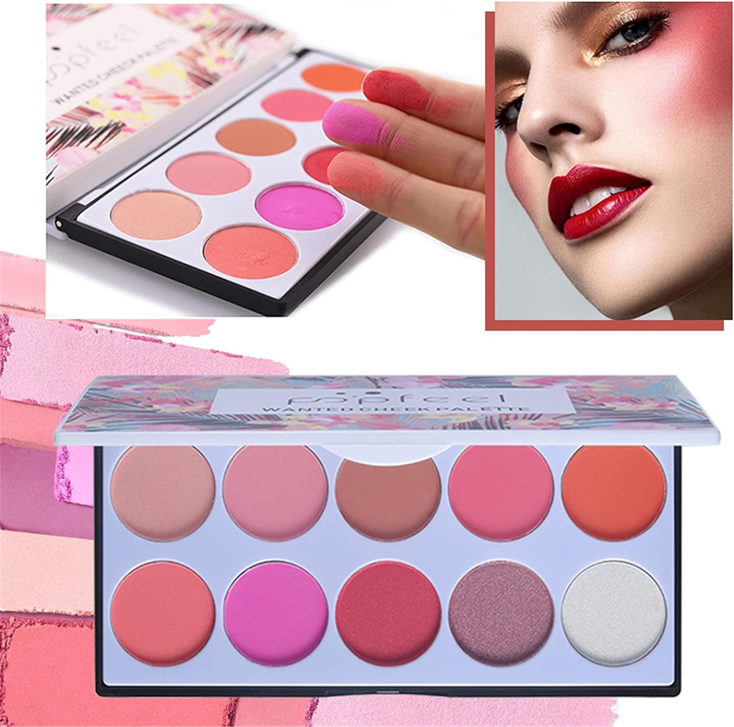 Joyeee All-In-One Makeup Gift Set - Travel Kit Complete Starter Bundle with Lipstick, Concealer, Lipgloss, Blushes, Powder, Eyeshadow Palette for Teen Girls & Adults #10 image number 5