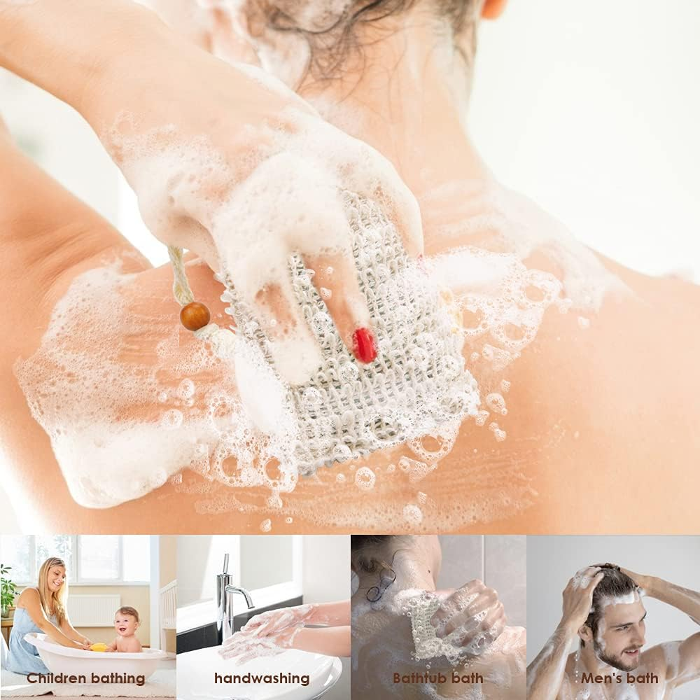 TCOTBE 2 Pack Natural Sisal Soap Saver Bag Zero Waste Mesh Bar Soap Loofah Holder Pouch for Shower Organic Soap Bag with Pouch Holder for Shower Bath image number 3