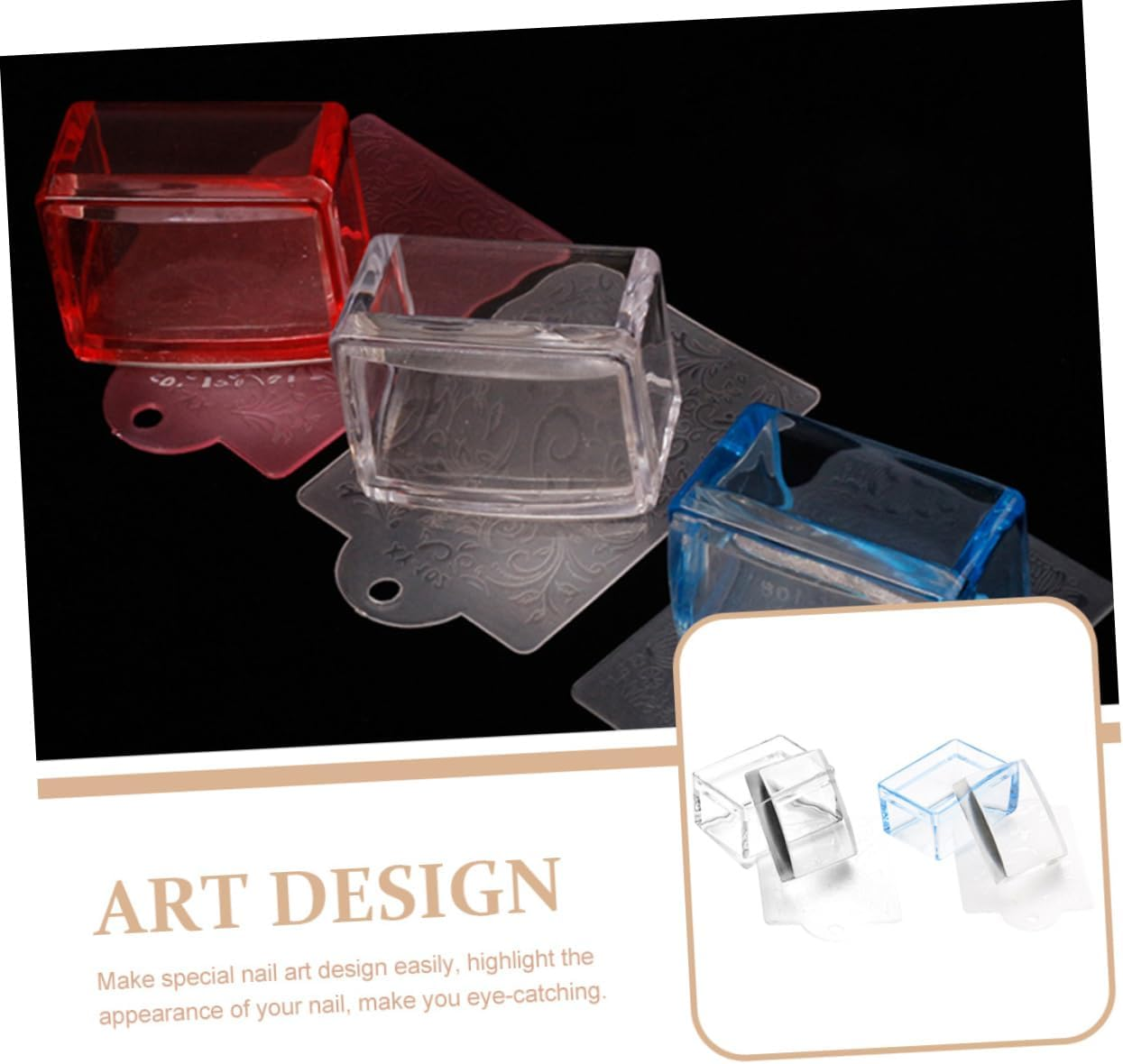 NOLITOY Professional Nail Stamper Pcs Plastic Manicure Square Stampers Diy Nail Art Enhancer image number 5