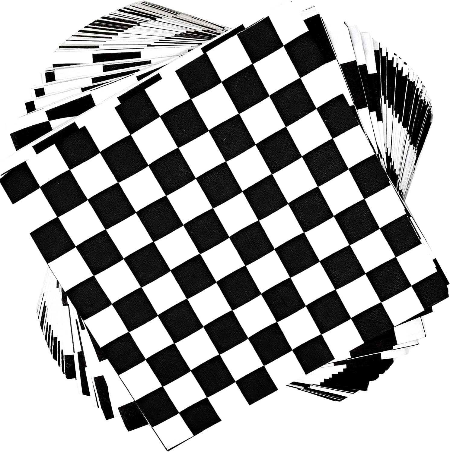 40Pcs Checkered Flag Napkins Race Car Birthday Party Supplies Disposable Racing Party Napkins Black and White Dessert Paper Napkins for Baby Shower Racing Themed Party Decorations Favors image number 1