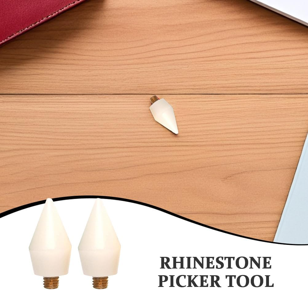 Healeved 15Pcs Wax Replacement Head Tips: Rhinestone Picker Wax Head Applicator Tips - Nail Dotting Pen Accessories for Manicure Salon image number 4