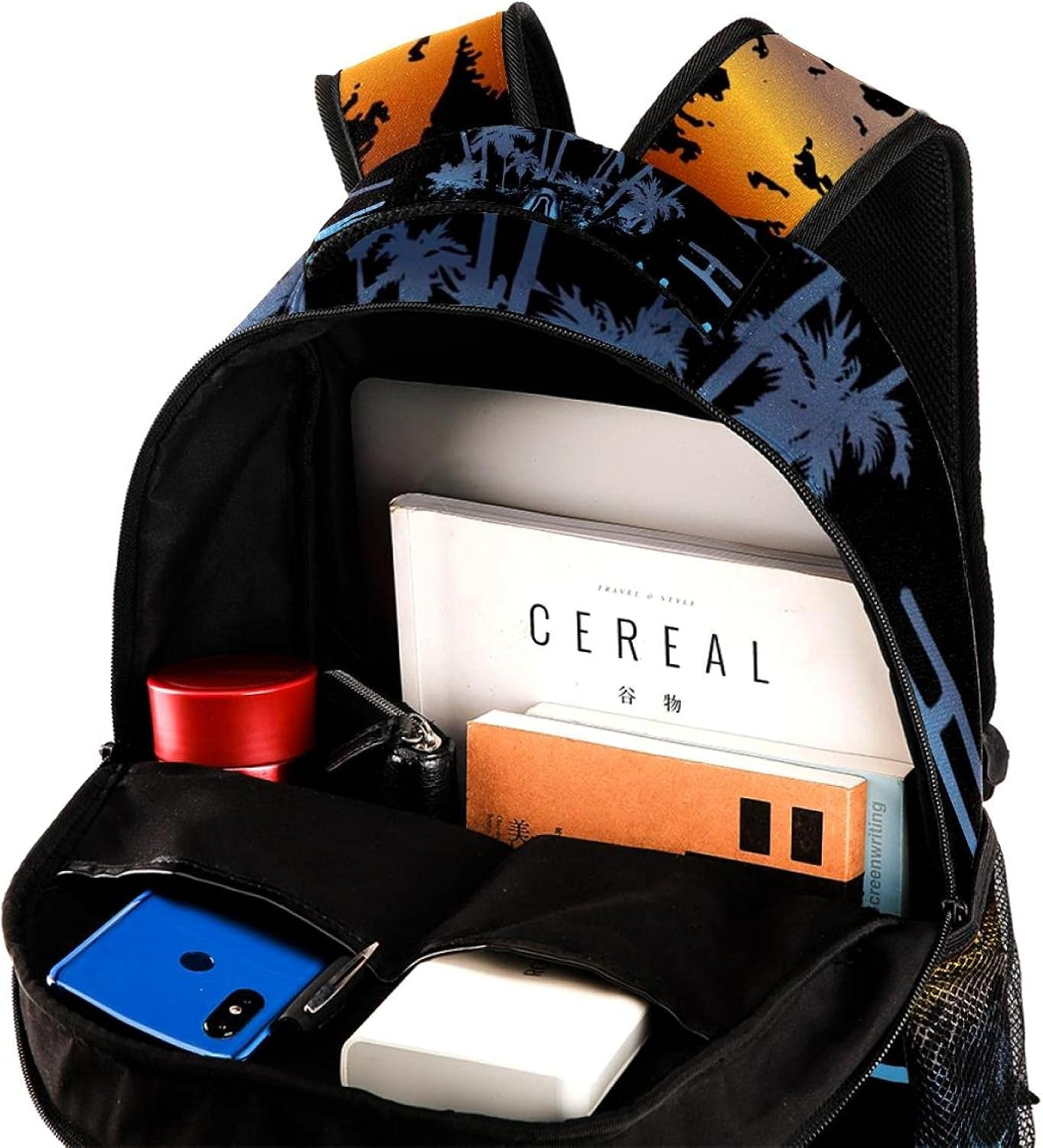 Creative Art Coconut Tree Skull Design Backpack Students Shoulder Bags Travel Bag College School Tote Backpacks