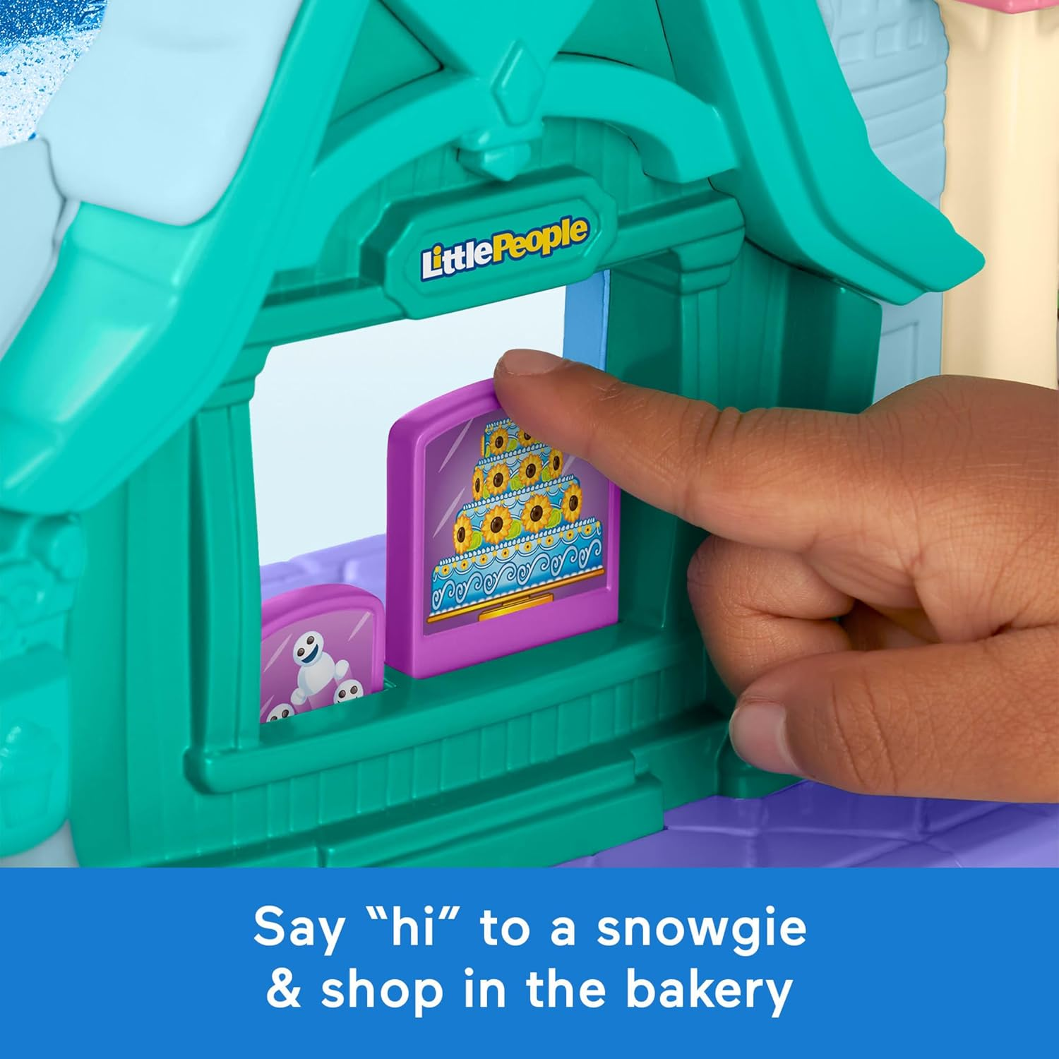 Fisher-Price Little People Toddler Toy Disney Frozen Arendelle Sledding Adventures Playset with Figures for Pretend Play Ages 18+ Months image number 5