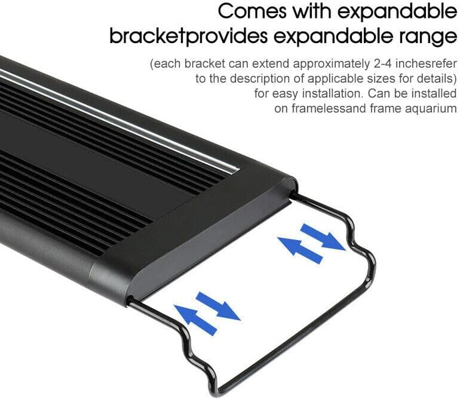 LEDON&reg; 40/60/90CM Aquarium Light Lighting Full Spectrum Aqua Plant Fish Tank LED Lamp (For 40-60CM Tank)