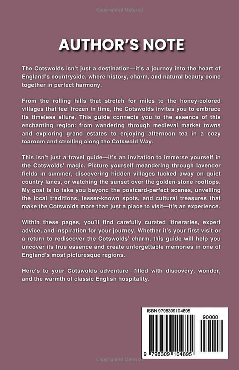 COTSWOLDS TRAVEL GUIDE 2025: the Essential Pocket Guide to Exploring England'S Lovely Countryside image number 1
