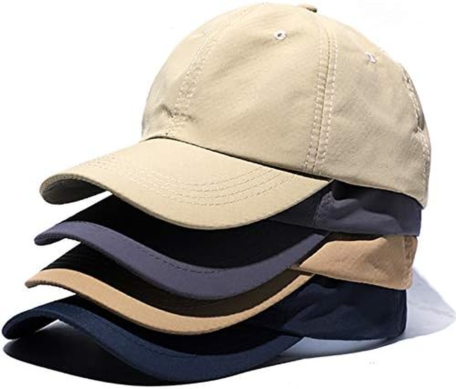 TOPTIE Mens Outdoor Quick-Dry Baseball Cap,Breathable Sport Hat with Adjustable Elastic Strap - Dark Grey image number 4