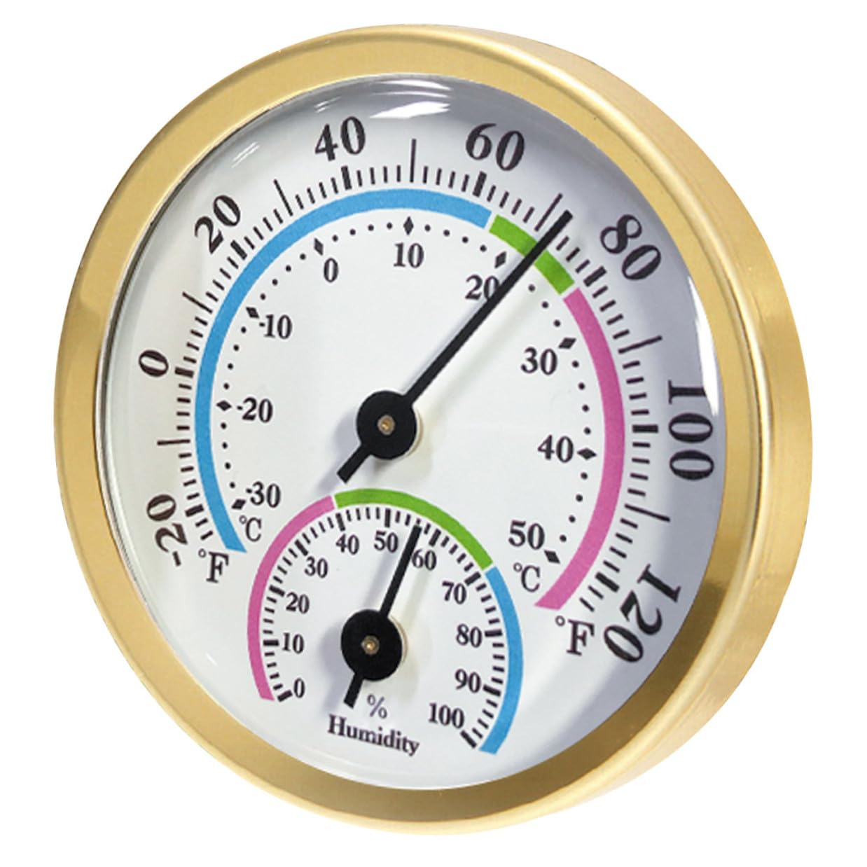 COHEALI Mini Indoor Outdoor Hygrometer Thermometer Automatic Calibration Temperature Humidity Gauge for Sauna Office Bedroom Greenhouse Garden Wall Mount image number 1