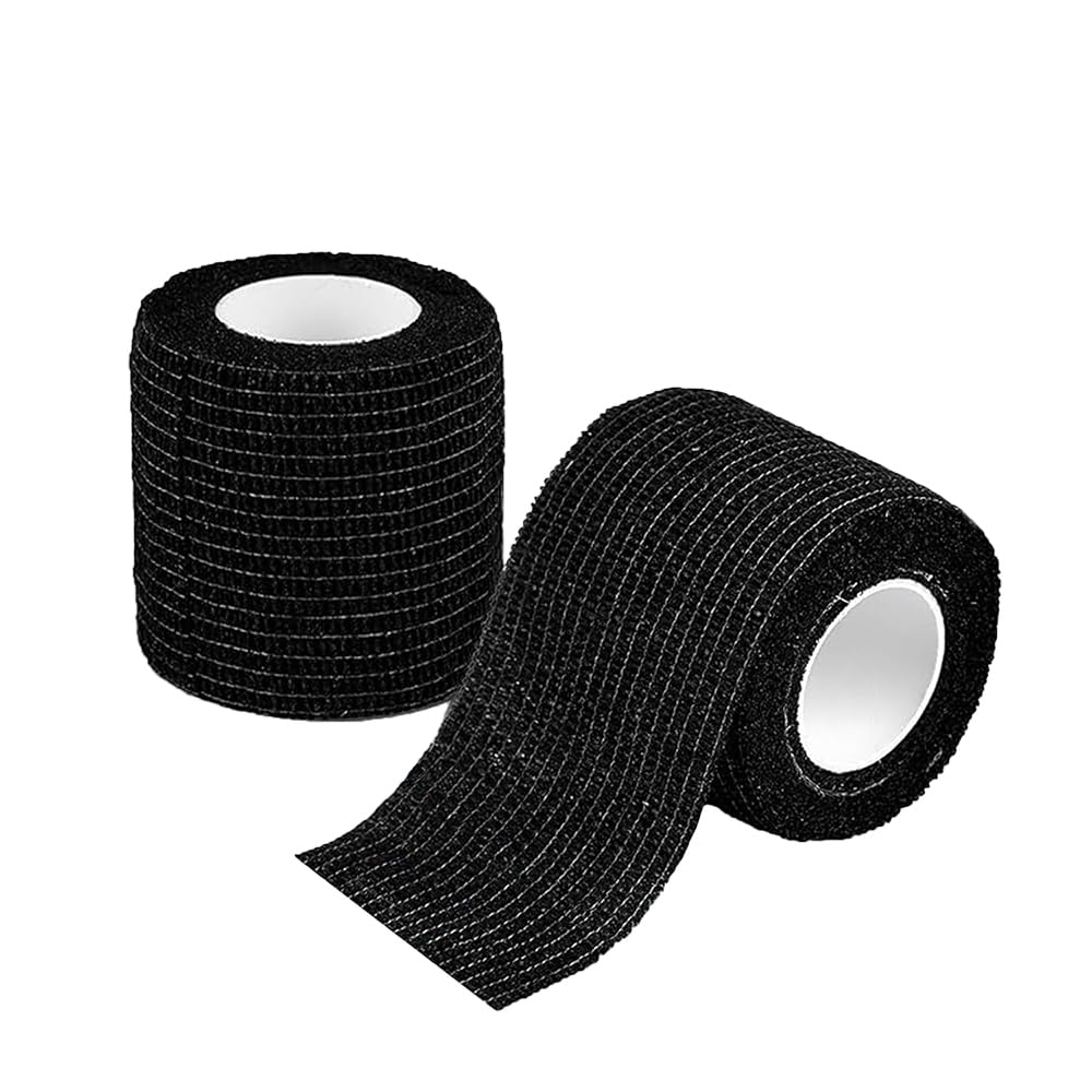 Universal Sweat Absorbing Wheel Wrapping Tape for Cars and Trucks, Suitable for 14-18 Inch Steering Wheel Accessories (Black)