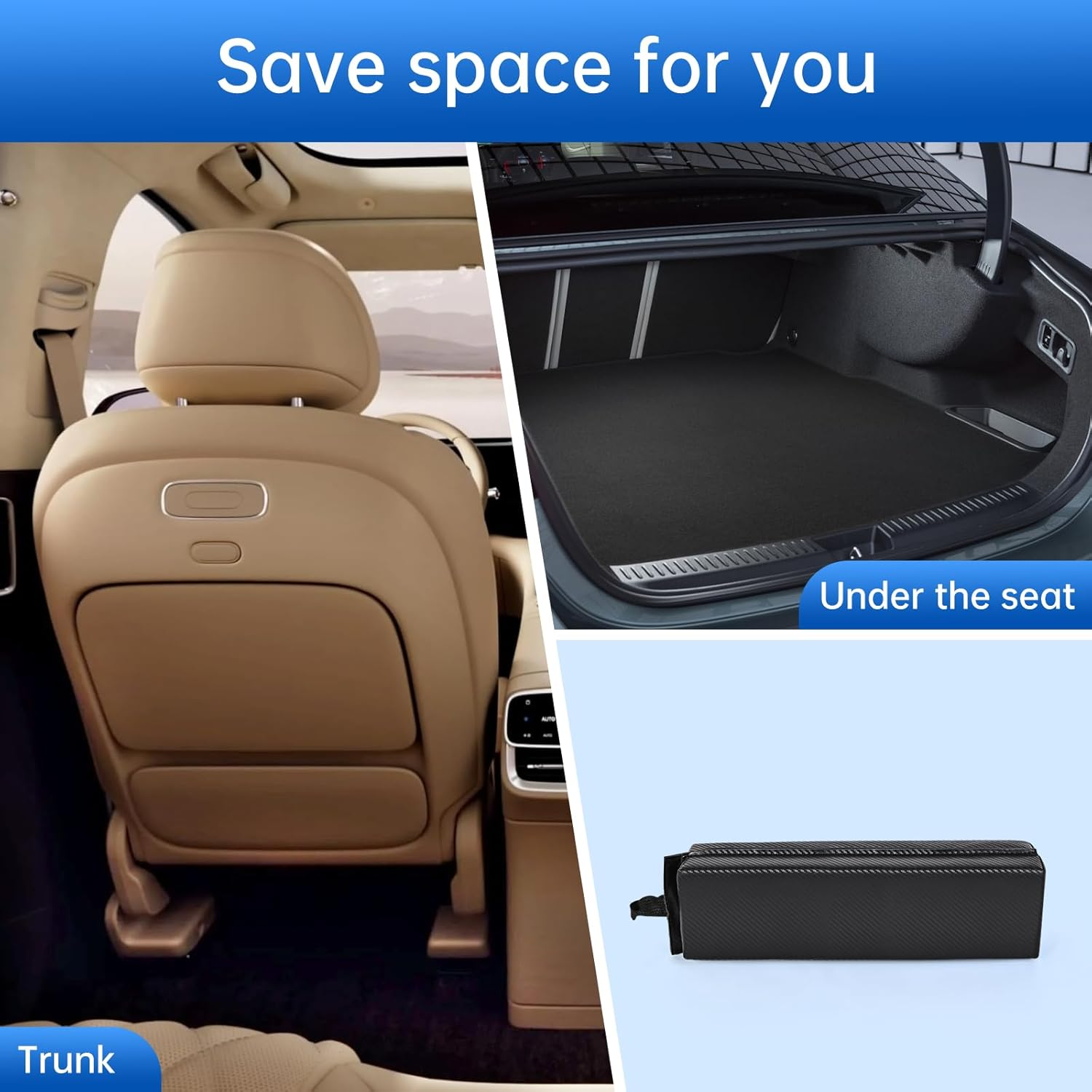 Magnetic Car Door Dent Protector for Non-Aluminum Door Frame Removable Soft Cushion Vinyl Carbon Fiber Embossed Prevent Scratches and Dent Damage (Black) image number 6