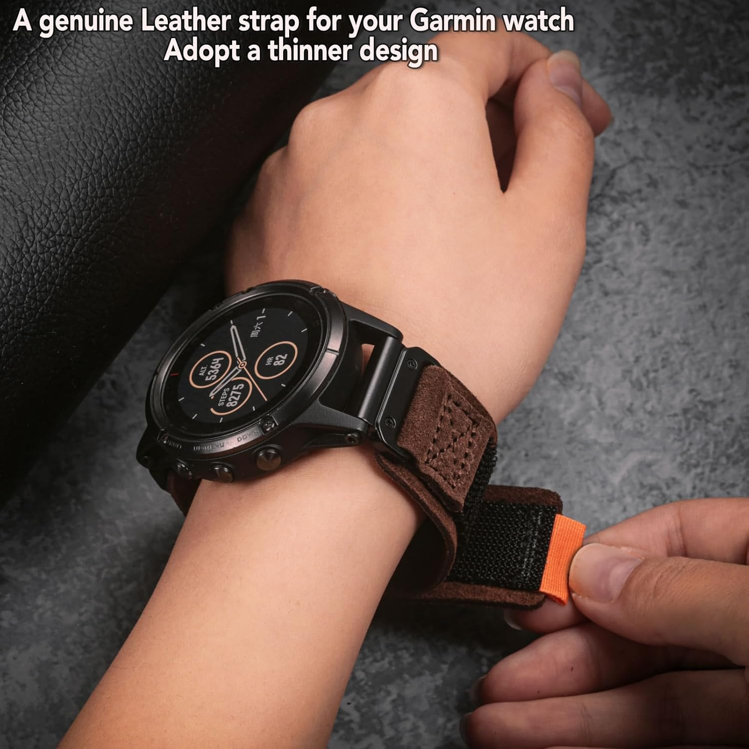 Compatible with Garmin Watch Band, Super Rugged Nylon Sports Strap with Woven Loop Design, for Fēnix/Forerunner/Vivoactive/Approach/Marq/Quatix/D2 Series Tough Replacement Band for Men image number 5