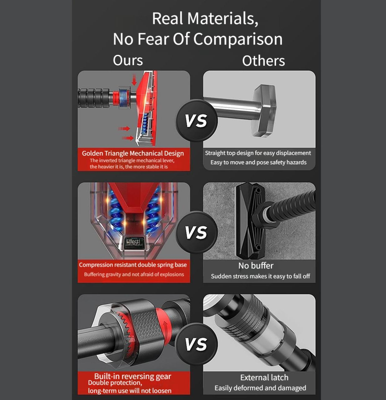 Adjustable Pull up Bar for Doorway, 1080KG Max Load Chin up Bar with 5-Lock & Anti-Slip, Adjustable 75-94Cm Width Locking Mechanism Pullup Bar ，No Drill No Punching，Home Gym Equipment for Strength Training image number 4