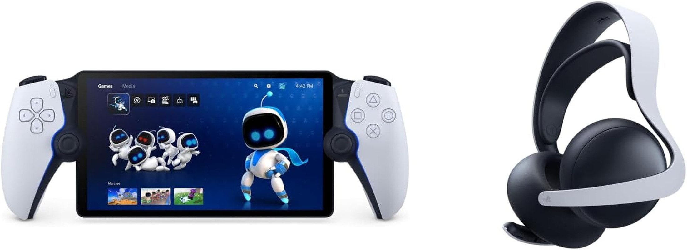 Playstation Portal + Explore Earbuds: Wireless, Built-In Screen Gaming Device with Wi-Fi & Bluetooth Connectivity, Compatible with PS5, PS4, PC, Mac