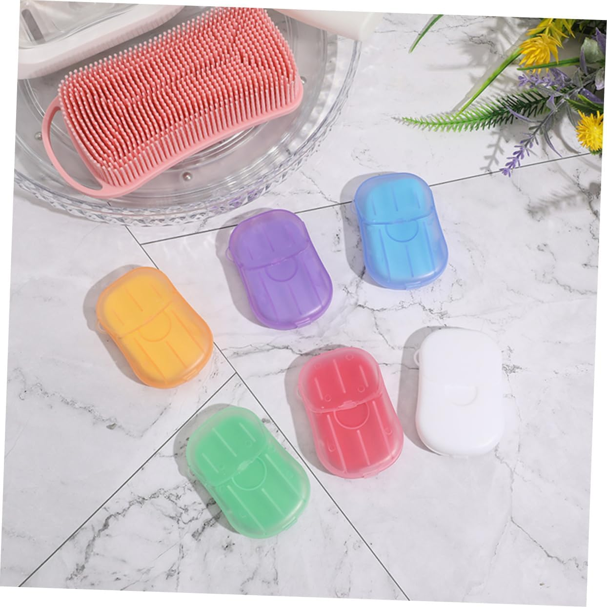 HOODANCOS Portable Travel Soap Sheets Hand Washing Soap Slices for Outdoor Activities Lightweight and Convenient Soap Paper for All Skin Types for Camping and Hiking image number 1