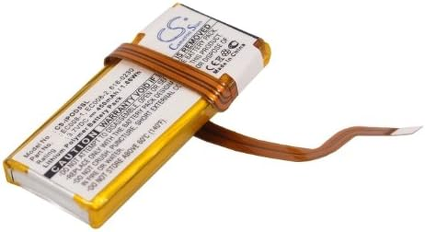 Replacement Battery Compatible with Apple Ipod Classic 80GB 120GB Ipod 5Th 6Th Gen A1036 A1136 A1238 & Ipod U2 30GB Video 30GB 616-0227 616-0229 616-0230 616-0392 image number 1