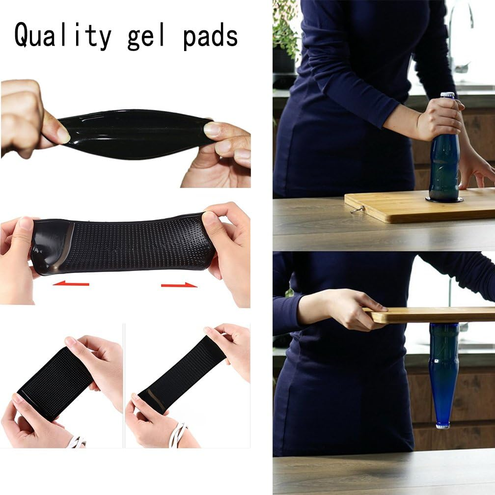 10 Packs Anti-Slip Gel Pads Viaky Fixate Sticky Cell Pads Non-Slip Gel Mat Sticky Auto Gel Holder,Can Stick to Cellphone, Pad, Keys,Glass, Mirrors, Whiteboards, Metal (Black) &hellip; image number 4