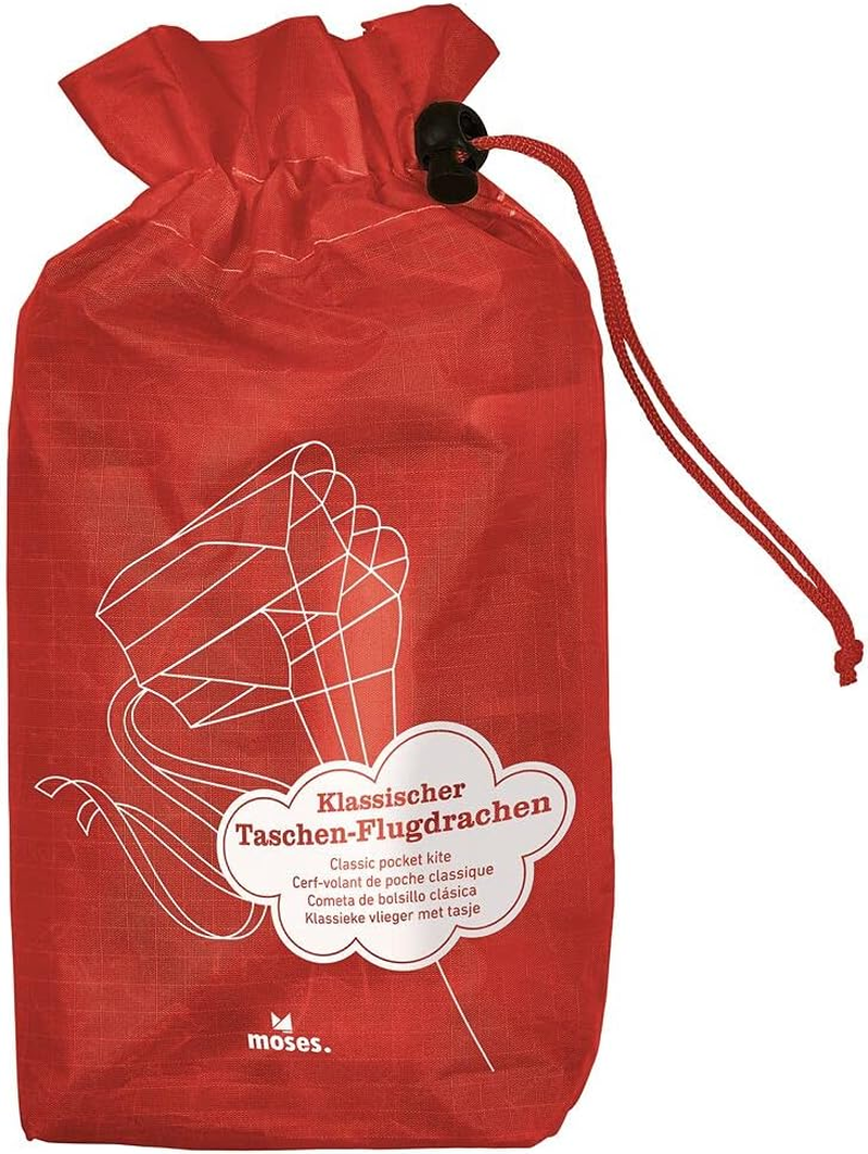 Moses. 38130 Colourful Pocket Flight Kite, Ready to Start Single-Line Dragon for Children from 4 Years, Colourful Children'S Kite with Transport Bag Colourful image number 1